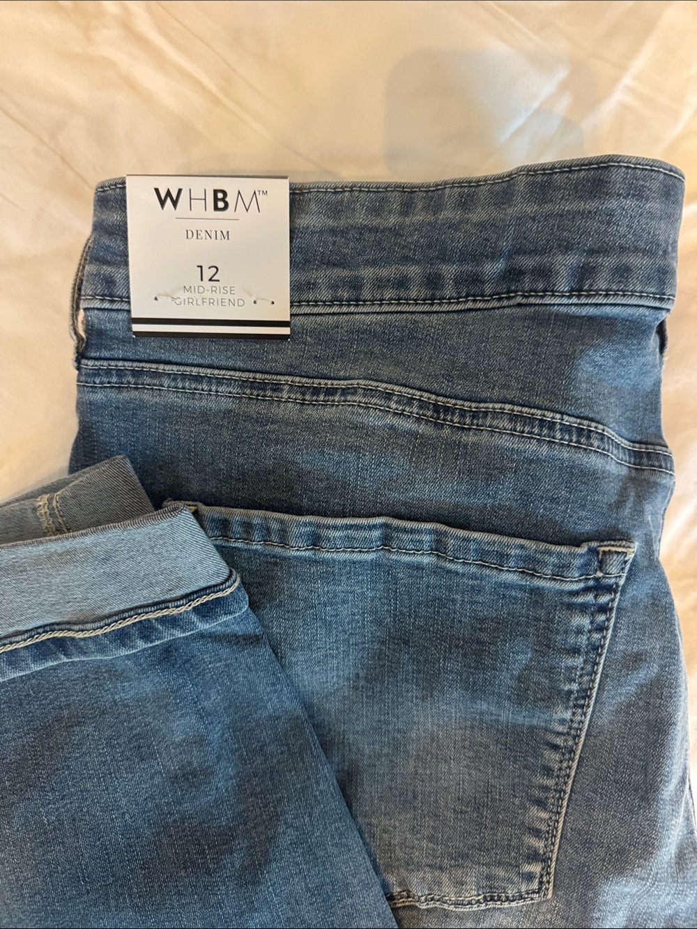 White House Black Market Light Blue Mid-Rise Girlfriend Jeans